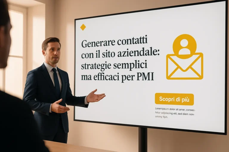 Generare contatti con il sito aziendale